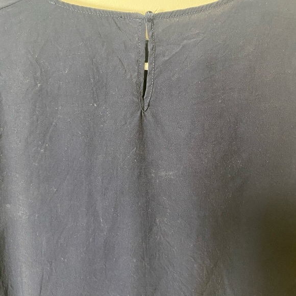 Zara Basics Long Sleeve Blue Blouse With Beads on Sleeve Size Small - Picture 11 of 12